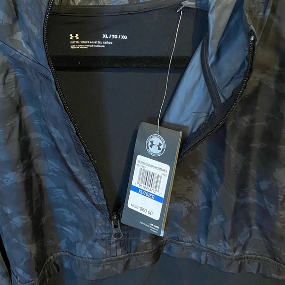 NWT Under Armour men’s wind resistant anorak in black - Picture 7 of 7